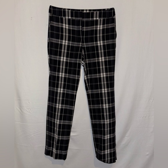 Ann Taylor Black and Gray Plaid Trousers - Picture 1 of 3